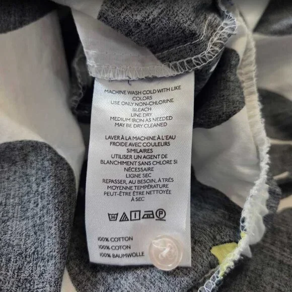 Plus 3X Maeve Anthropologie The Bettina tiered shirt dress Black White floral 2 - Picture 7 of 11